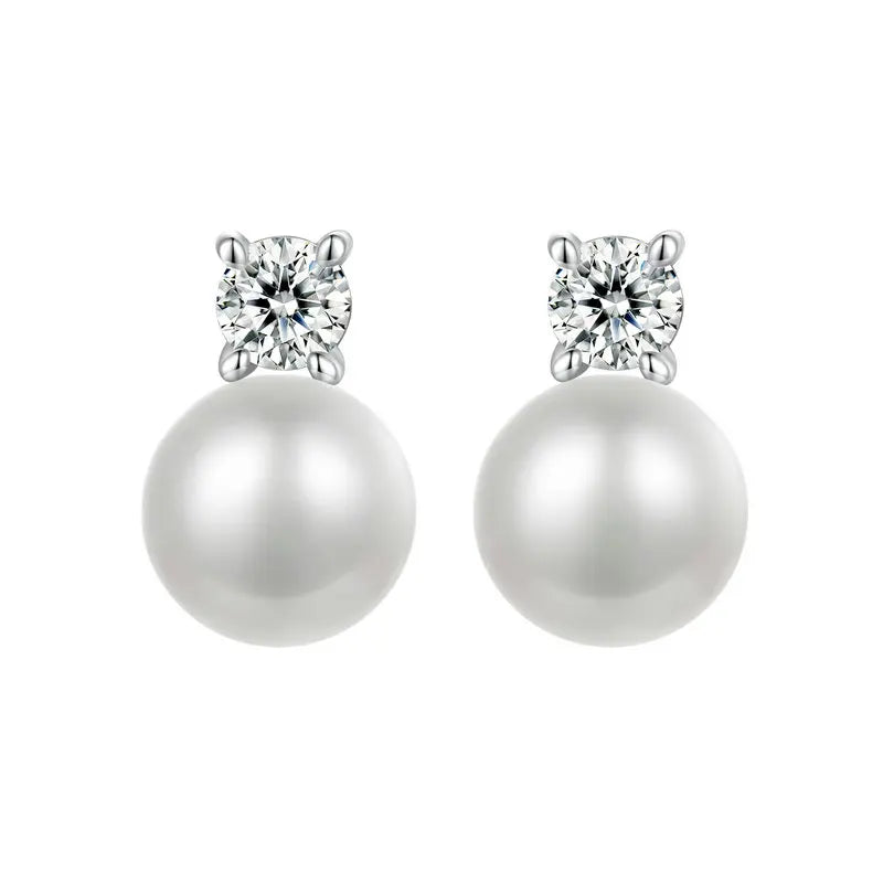 Pearl Aureate Moissanite Studs