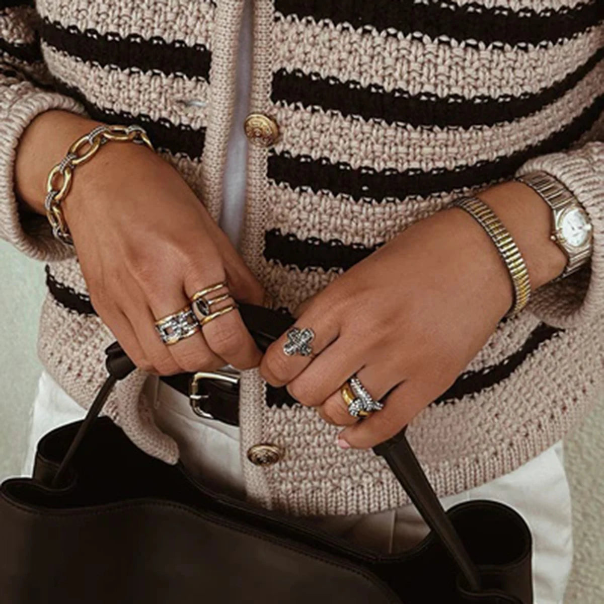 Valessa Gold Stacking Chain Bracelet