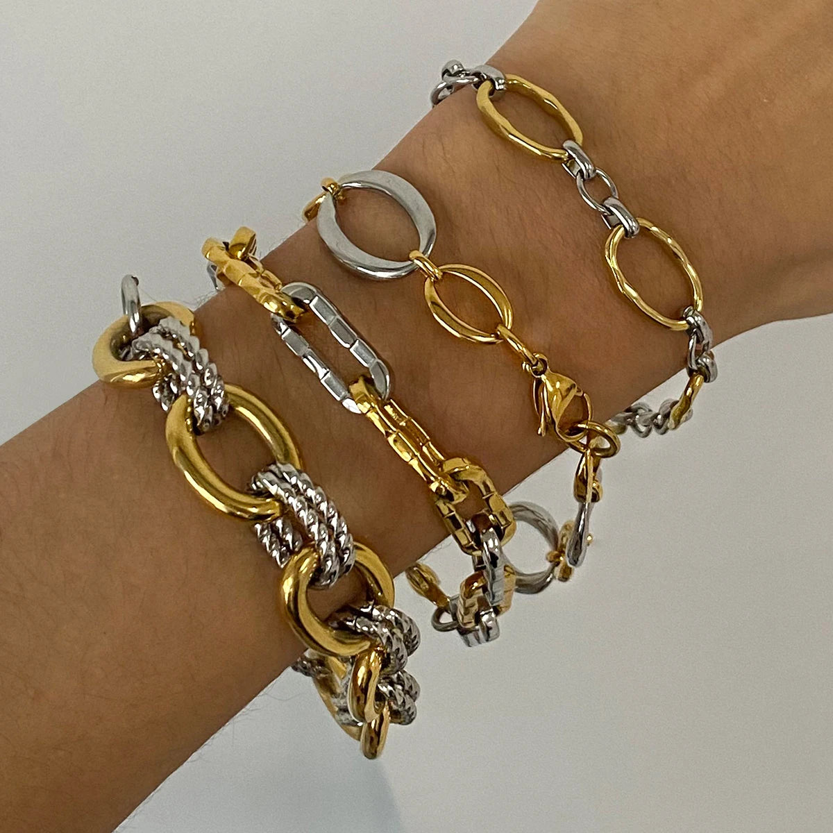 Valessa Gold Stacking Chain Bracelet
