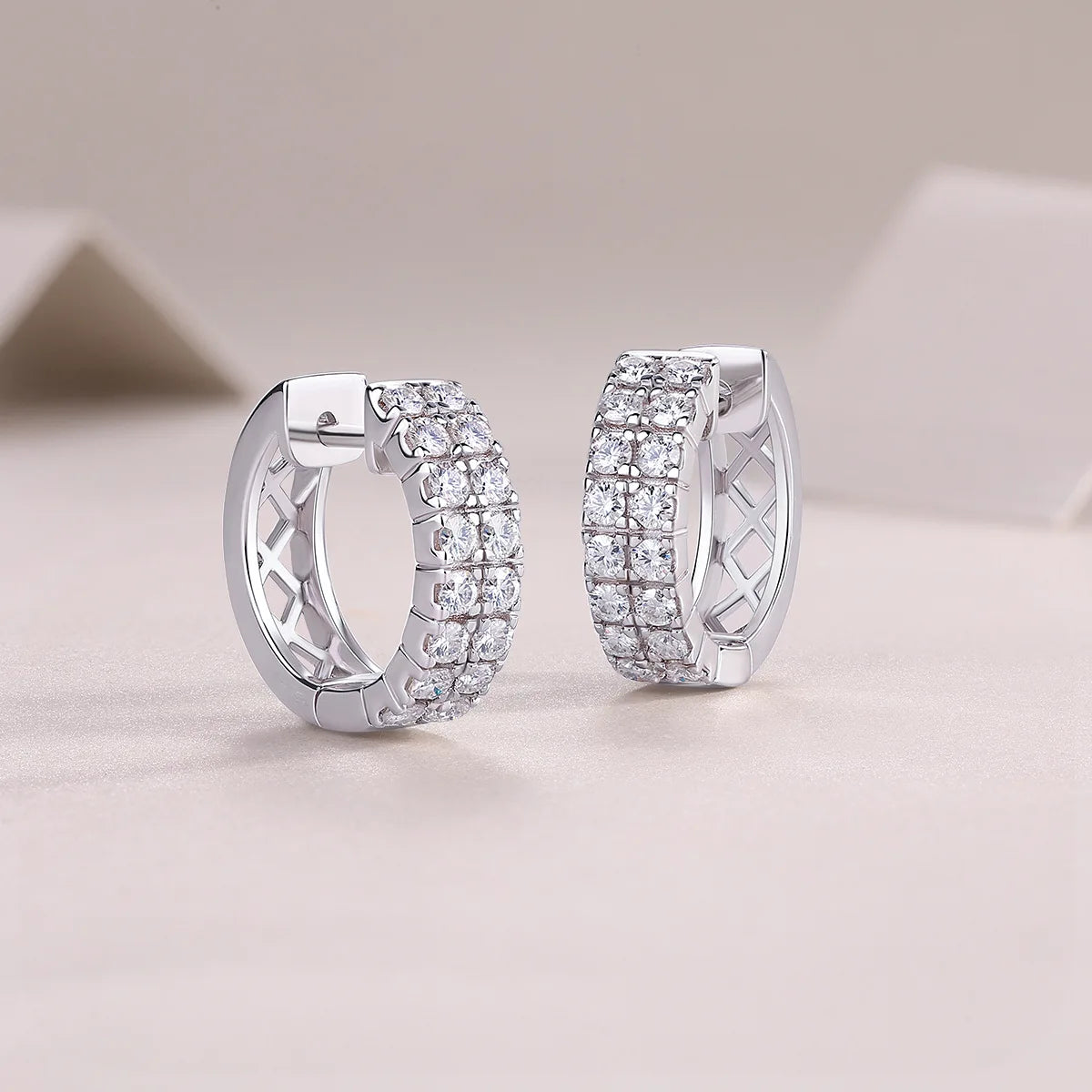 Opaline Loop Moissanite Earrings