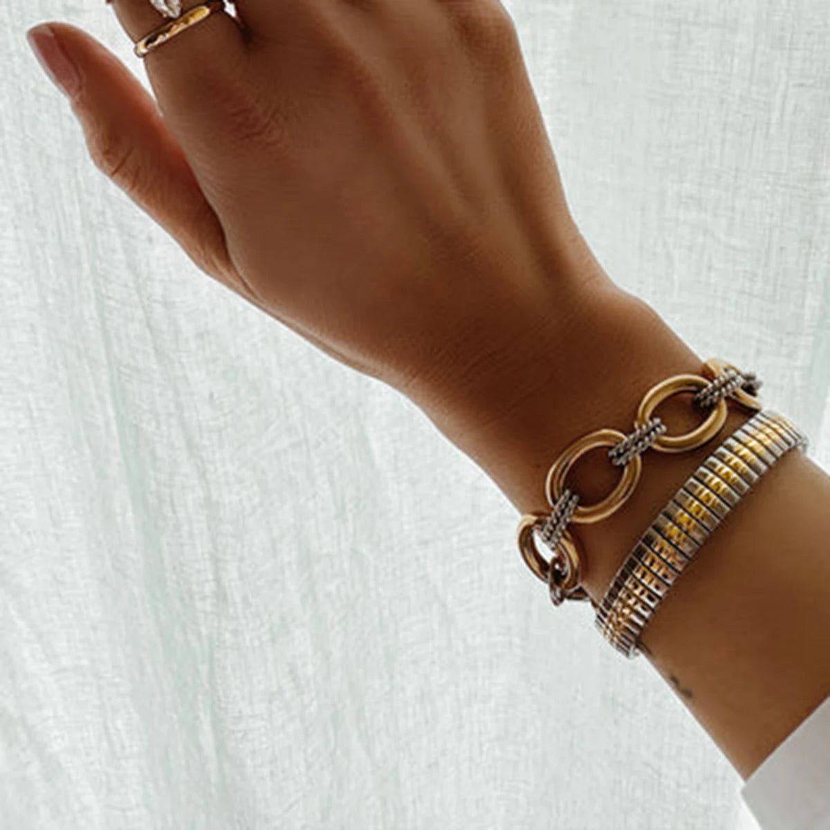 Valessa Gold Stacking Chain Bracelet